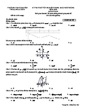 Đề thi thử Tốt nghiệp THPT môn Toán năm 2020 - Mã đề 485 - Trường THPT chuyên Thoại Ngọc Hầu